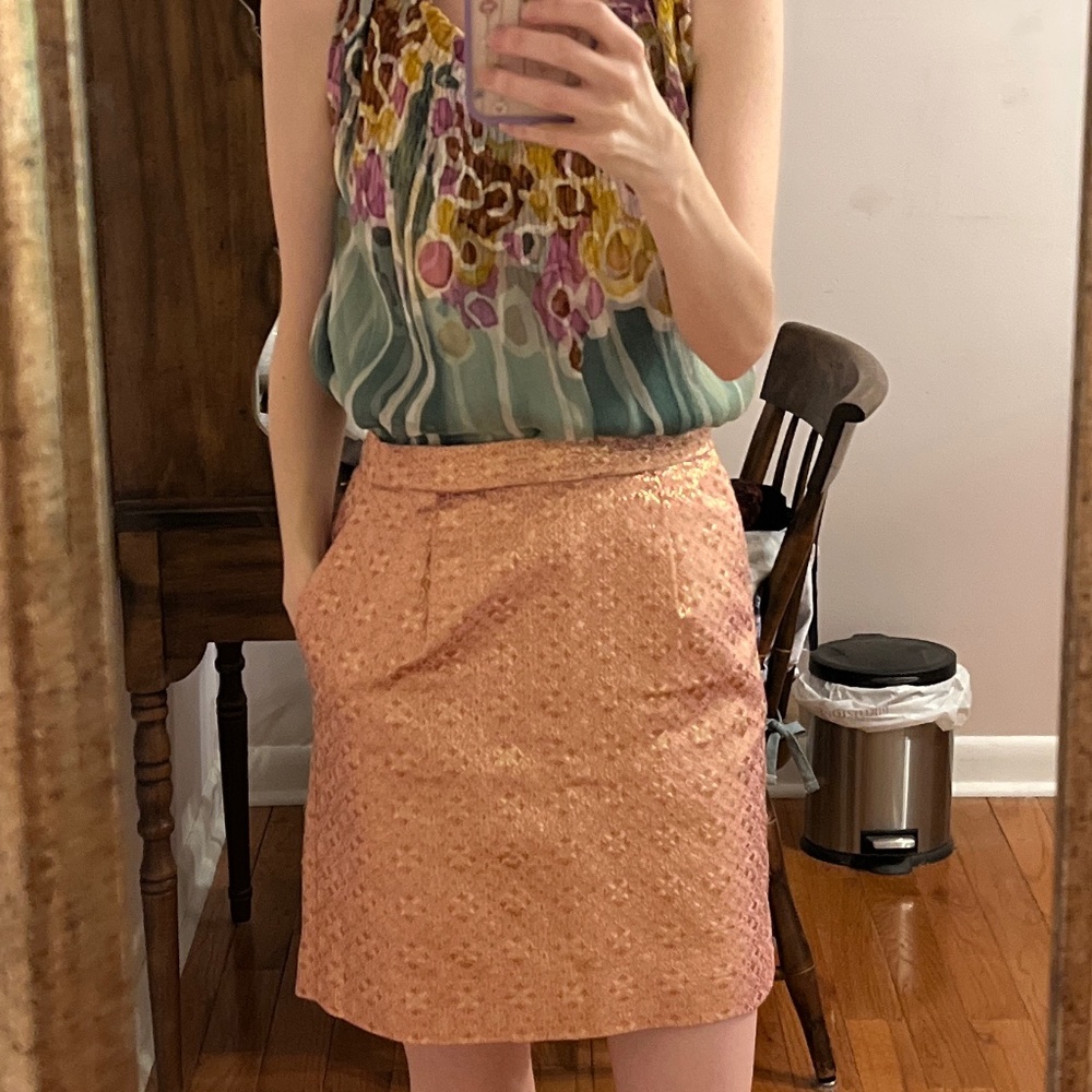 DONATED J.Crew Collection Metallic Mini Skirt